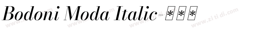 Bodoni Moda Italic字体转换
